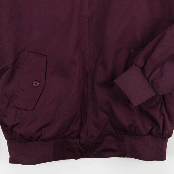 Harrington Windbreaker Jacket Flannel-Lined Burgundy Men’s XL Travel Layer - Picture 5 of 15